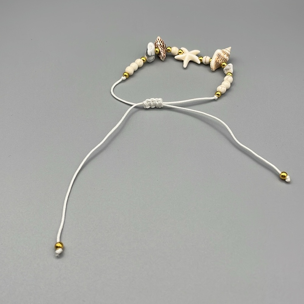 Seashell and Starfish Beaded Bracelet - Picture 4 of 5